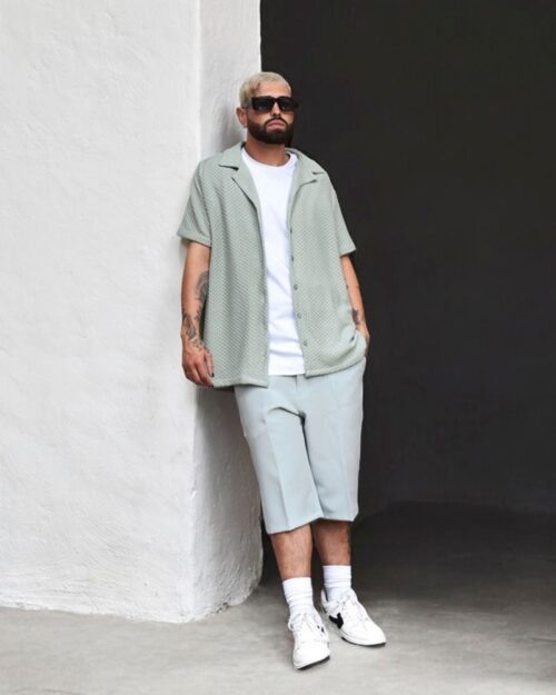 Camisa Abstract Verde Menta